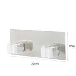 porte balai mural adhésif blanc gris vert moderne transparent pratique