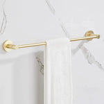 porte serviettes mural doré lisse moderne ensemble quincaillerie bain fixations serviettes blancs