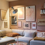 lampe murale bras articulé mid century gris blanc noir