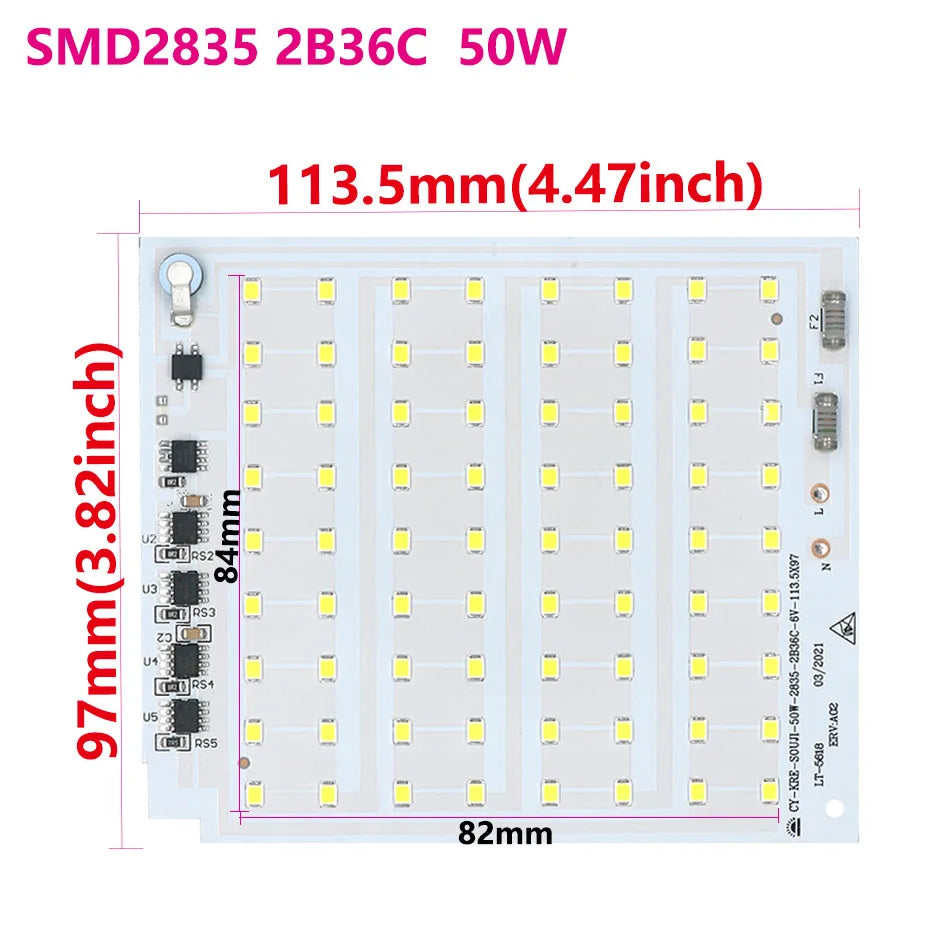 plaque led 100w 50w 30w 20w 10w ac220v blanc matrice diodes modernes