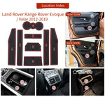 tapis porte voiture noir blanc texture carbone adhésif moderne range rover evoque tapis console