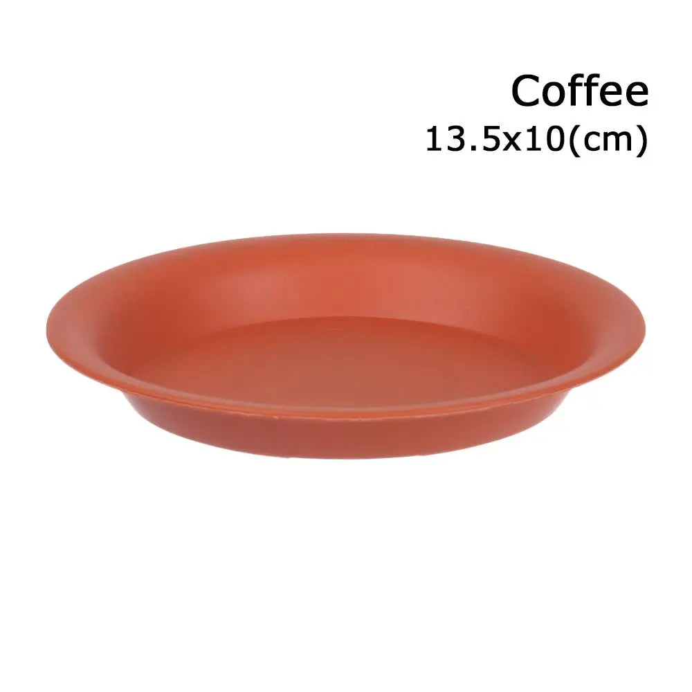 assiettes rondes modernes orange noir blanc solides intérieur extérieur durable polypropylène sans BPA