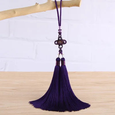 pompon soie couleur doré rose vert foncé uni opaque traditionnel fixé chainette breloque