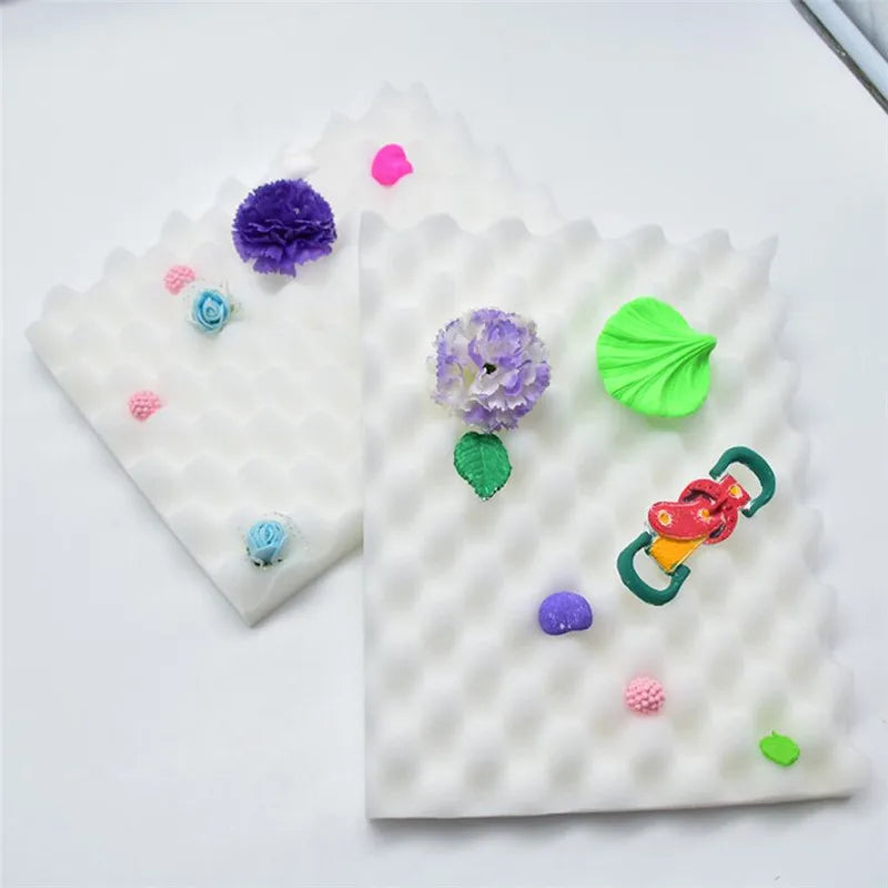 tapis gâteau fleurs motifs texturés plaques décoratives pâtisserie outil cuisine blanc rose vert violet