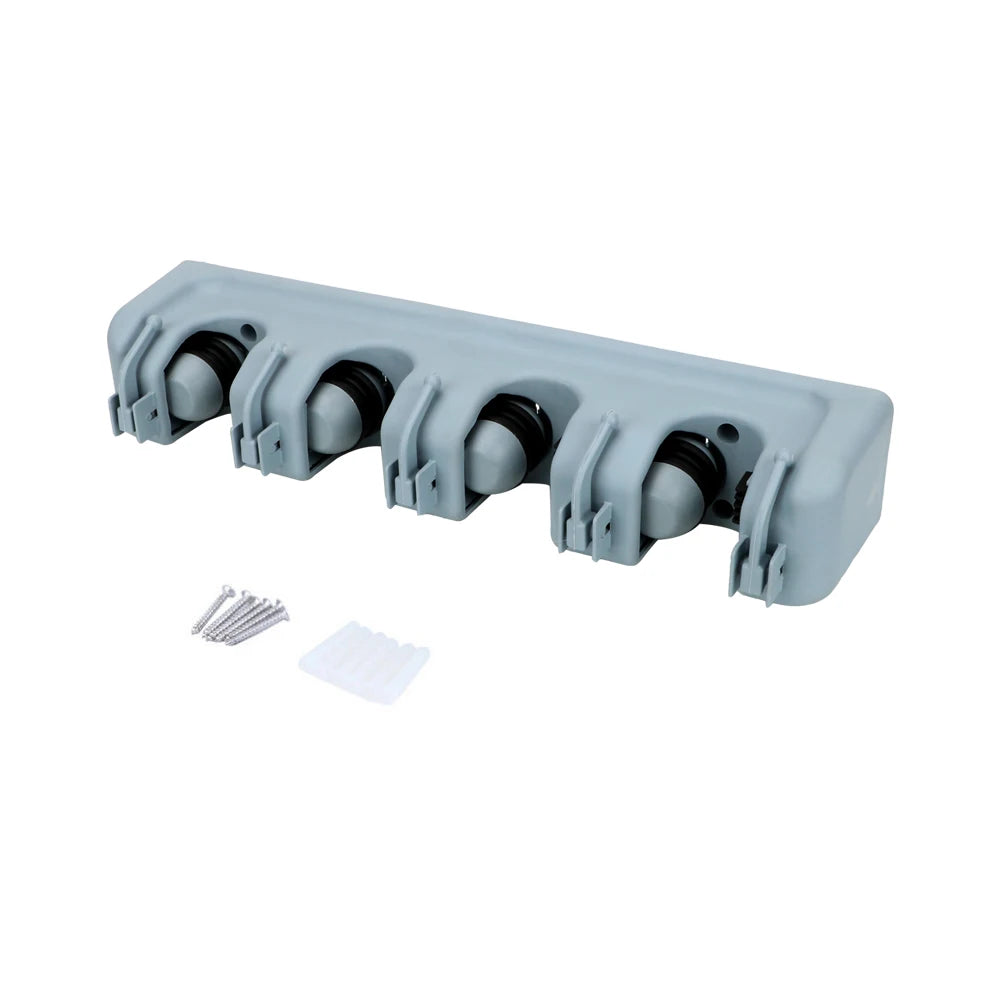 porte balai mural gris moderne adhésif support rangement balais accessoires nettoyage