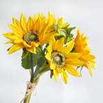 tournesol artificiel bouquet jaune orange décoration intérieure maison anniversaire mariage noël festive