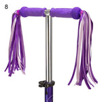 panier vélo enfant violet bleu noir moderne rayures points clips ruban décoratif