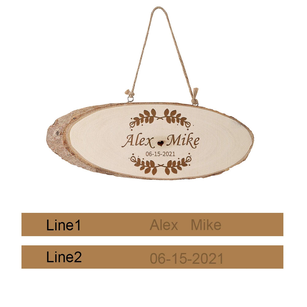 plaque bois gravée personnelle rustique naturelle grain bois chambre enfant bienvenue