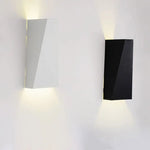 lampes murales led modernes 10w blanc noir forme géométrique surface mate minimaliste