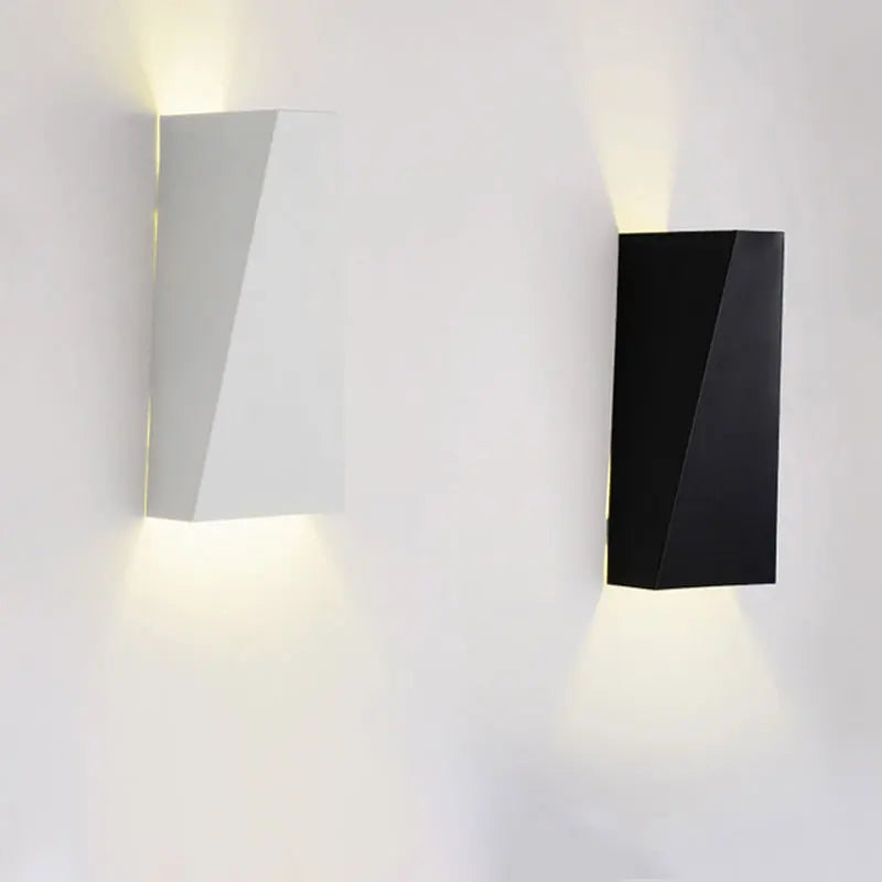 lampes murales led modernes 10w blanc noir forme géométrique surface mate minimaliste
