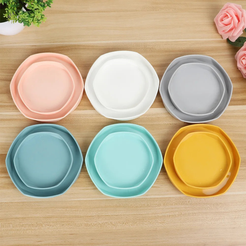 assiettes modernes plastique durable sauciers plante plateaux d'égouttement pots fleurs trépieds jardin intérieur extérieur