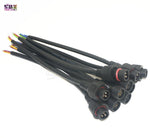 connecteurs electriques noirs industriels ip68 24v paires fil 20cm led ws2811 ws2812b