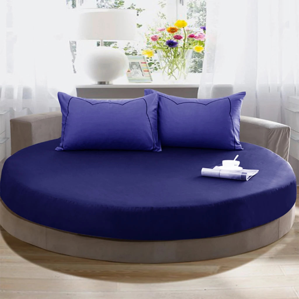 draps lit ronds coton extra doux couverture respirante diamètre large couleur
