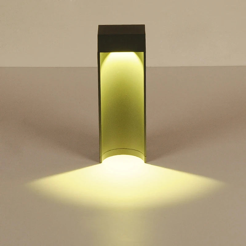 Lampe solaire moderne 10W LED noir vert waterproof IP65extérieur jardin