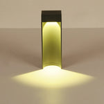 lampe solaire led moderne noir vert foncé ip65 waterproof contemporaine 10w aluminium mat