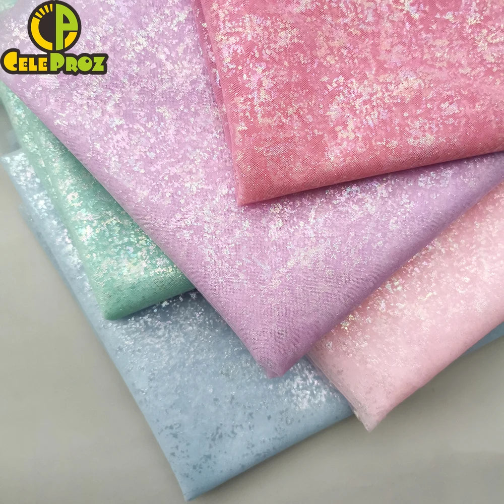 tissu polyester brillant effet paillettes moderne vert pastel rose violet bleu clair opaque décoration