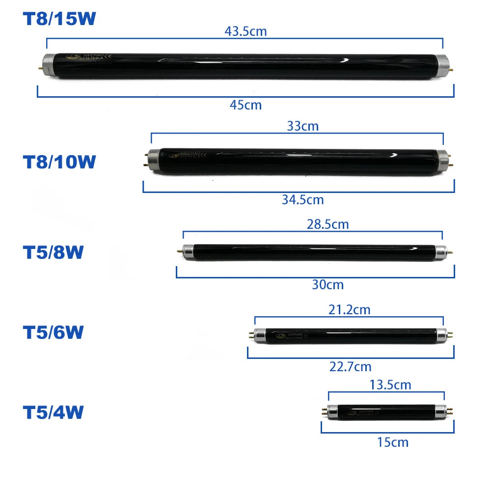 tube fluorescent uva 365nm detection fluorescence authentification billets noir moderne