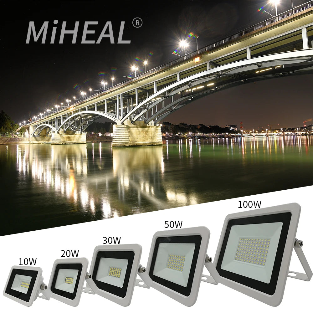projecteur led 10w 30w 50w 100w blanc mat moderne certifications vde ul ccc