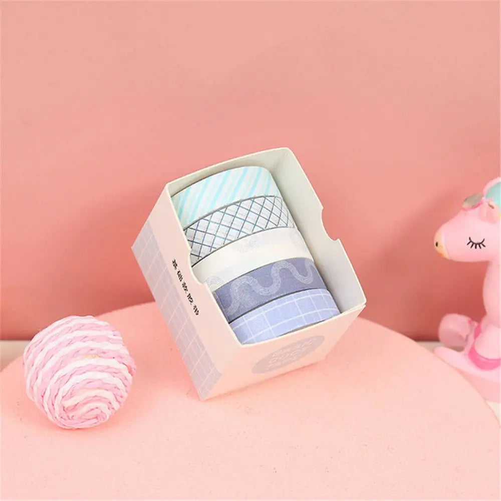 ruban adhésif décoratif washi tape masking tape 12 moderne minimaliste bleu vert rose gris