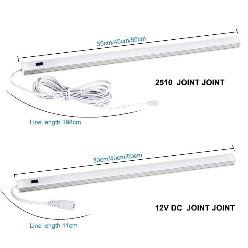 lampe led moderne 30cm 40cm 50cm blanc minimaliste adhésif clip adaptateur secteur
