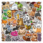 autocollants animaux cartoon mignons stickers variés opaques adhésifs 100 pièces
