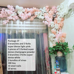 arbre artificiel cerisier rose blanc fleurs feuilles décoration mariage fête intérieur grande taille