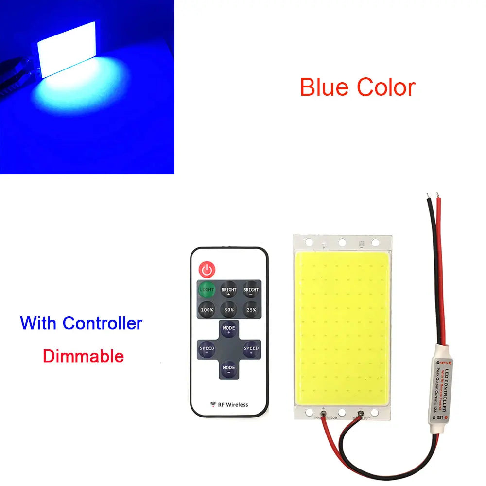panneau led 12v 15w 1500lm blanc jaune moderne télécommande lumière travail