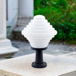 lampe solaire moderne rayures horizontales blanc noir éclairage quotidien cuisineextérieur fixée mural garantie2ans