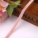ruban decoratif dentelle violet beige bleu rose rouge orange classique 11mm polyester echangetable
