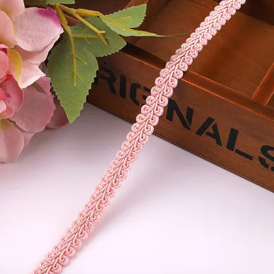 ruban decoratif dentelle violet beige bleu rose rouge orange classique 11mm polyester echangetable