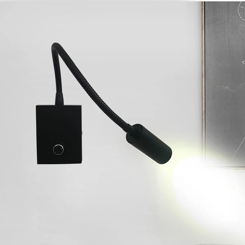 lampe murale flexible bras noir variateur led modernes chambre cuisine salle manger entree 220v