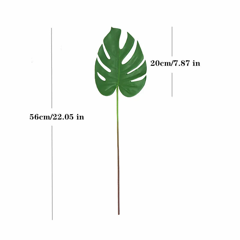 feuilles artificielles vertes plante tropicale branche monstera décoration intérieure décoration extérieure moderne feuilles différentes