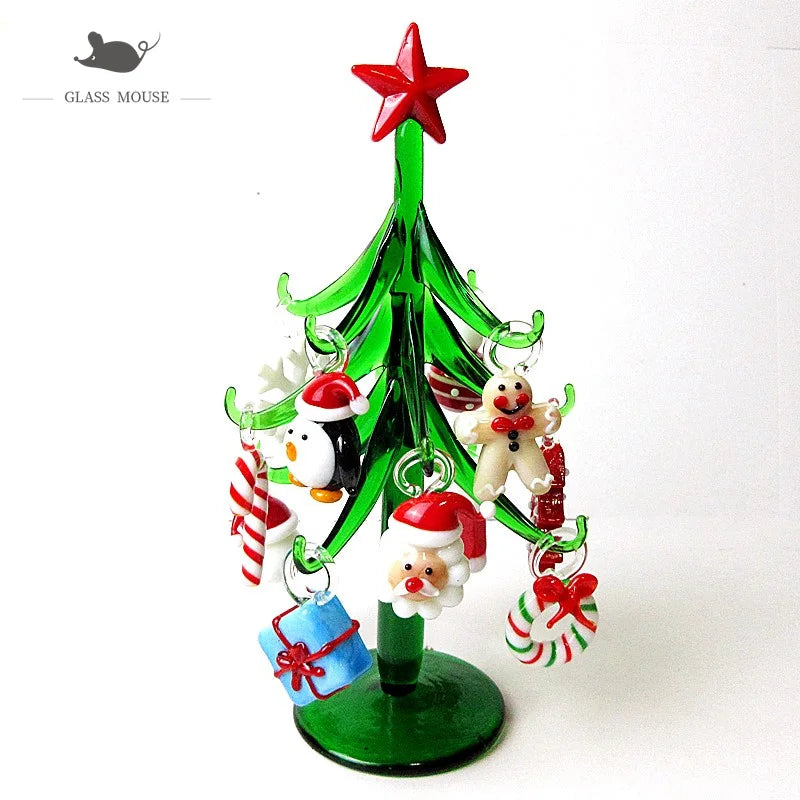 Figurine artisanale en verre pour table de fête