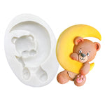 moule silicone ours coeurs décoration gâteau fondant sugarcraft résine cupcakes cartoonaire respectueux environnement