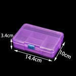 boîte rangement bijoux transparente rose bleu violet poignée compartiments plastique moderne pratique