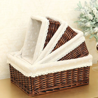 Panier en rotin fait main pour rangement - vue d'ensemble