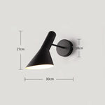 applique murale moderne minimaliste noir blanc fixée mur interrupteur bouton led chambre cuisine étude