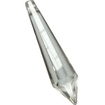 cristal transparent facetté forme stalactite lustre suspendu décoration luminaire moderne
