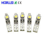 ampoules led blanc 12v 24v smd3528 modernes 50000h lumineuses t5 0.2w 20lm d4.6x21mm
