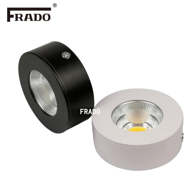 Spot LED moderne noir blanc 5W 7W 4000K 3000K câble vis fixationflux249 2000