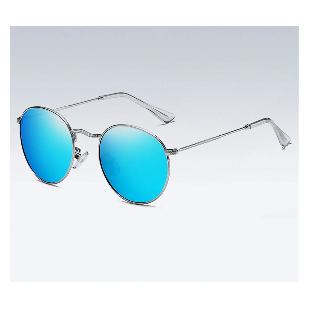 Lunettes de soleil miroir rondes avec verres dégradés