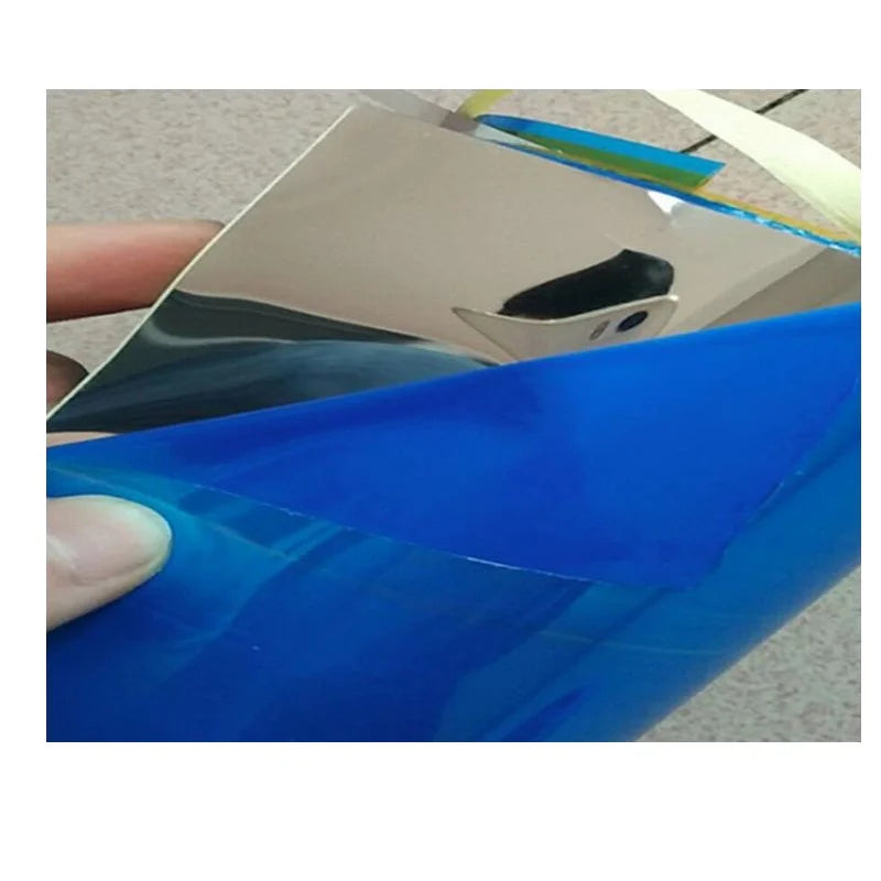 ruban adhésif miroir argenté bleu moderne non adhésif 0.15mm 0.1mm 0.2mm isolation thermique explosion