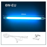 lampe uv antibactérienne blanc moderne clips transparent 6w 8w câble us eu