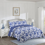 ensemble couette couverture matelassée motifs floraux coton quilté maison toutes saisons