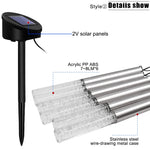 lampe solaire extérieure led moderne transparente points brillants noir blanc autonomes