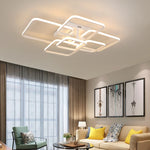 plafonnier moderne blanc noir télécommande lumière dimmable branches aluminium pvcpvc
