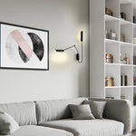 lampe murale articulée moderne noir doré minimaliste deux sources lumineuses flux lumineux variable chambre