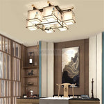 lampe suspendue moderne orientale têtes têtes fleurs feuilles cadre noir