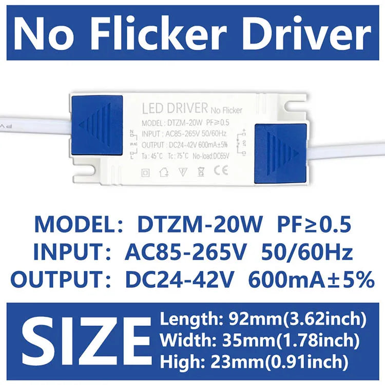 adaptateur alimentation led 10w 20w 30w 40w 50w transformateur éclairage dc2442v ac85265v panel spot