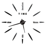 horloge murale moderne aiguilles noir doré argenté relief quartz salle manger salon minimaliste